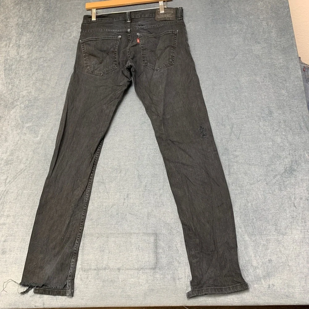 Levi's 511 Slim Fit Skinny Jeans Mens 31x32 Black Denim Dark Wash Everyday Wear
